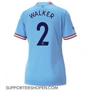 Manchester City Kyle Walker #2 Hemma Matchtröja Dam 2022-23 Kortärmad